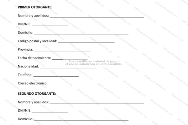 Página 1 de capitulaciones matrimoniales, documento antiguo escaneado.