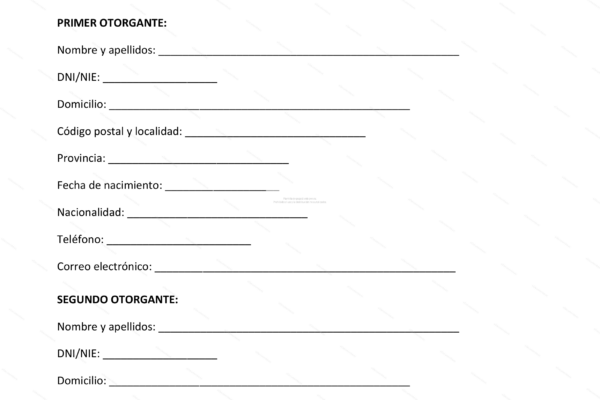 Página 1 de capitulaciones matrimoniales, documento antiguo escaneado.
