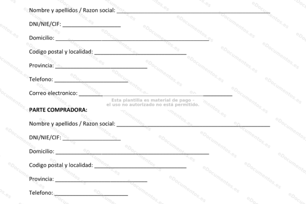Página 1 de un documento de compraventa de una finca rústica