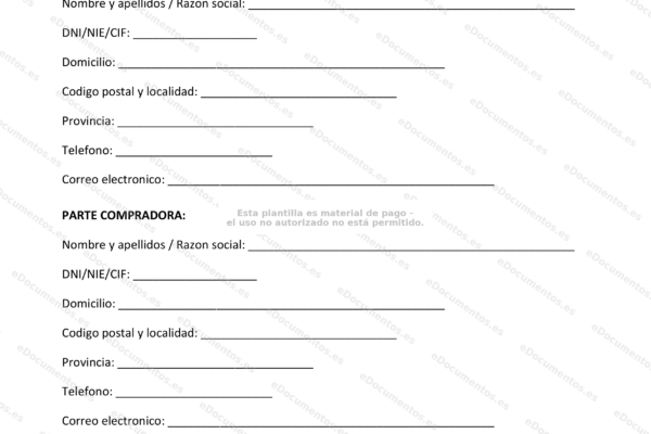 Anuncio de compraventa de plaza de garaje, página 1.