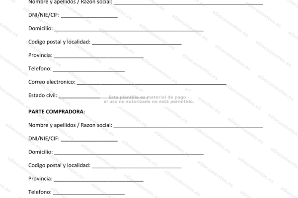 Página 1 de un documento o sitio sobre la compraventa de vivienda, con texto e imágenes de inmuebles.