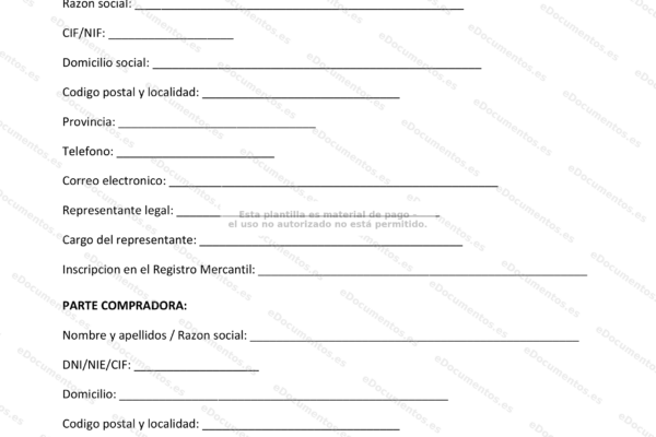 Página 1 de folleto sobre compra-venta de vivienda sobre plano
