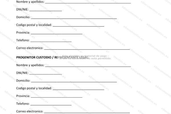 Página 1 de un convenio de pensión de alimentos, documento legal.