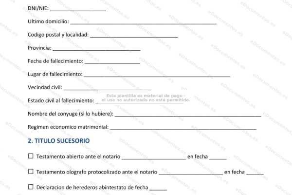 Primera página de un cuaderno particional con divisiones en secciones.